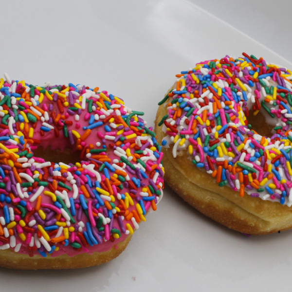 White Sprinkle Donut
